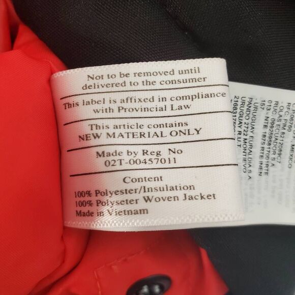 Oneill Black Poppy Red Colorblock Zip Up Seashell Snowboarding Jacket Size Large - Picture 10 of 16